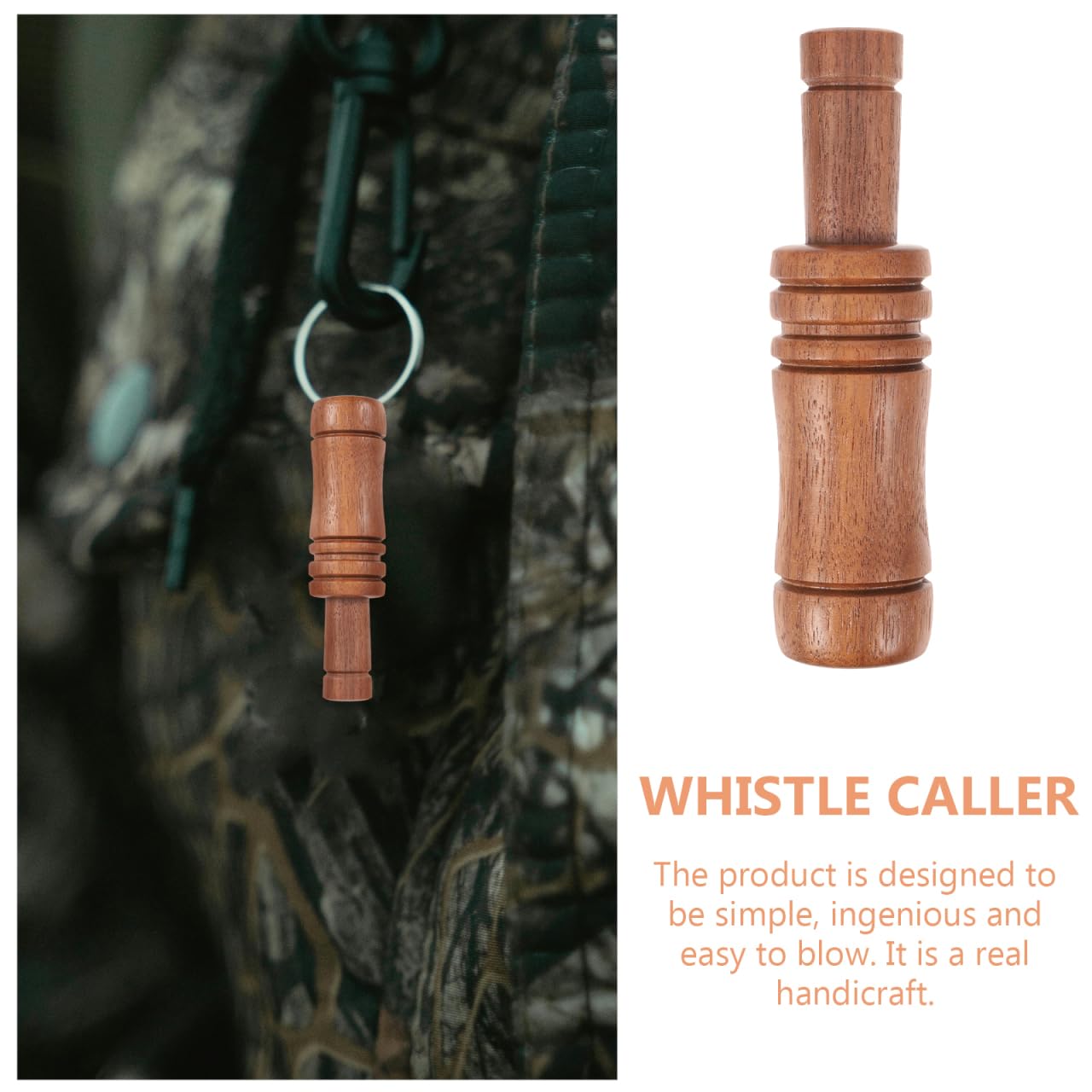 Silbato Vocal De Caza De Roble para Faisán Y Perdiz Accesorio De Camping Fácil De Usar Sonido Realista para Atracción De Aves Al Aire Libre