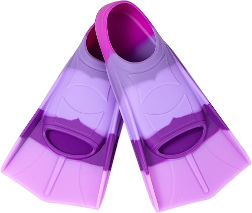 Vista 298 de Aletas de natación para niños, aletas cortas para niños, aletas de natación para entrenamiento de natación para niños y niñas principiantes Un