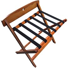 Folding Luggage Rack Room Luggage Rack Hotel Solid Wood Suitcase Support Stand Travel Break Folding Stool Landing Shelf 24.816.924in