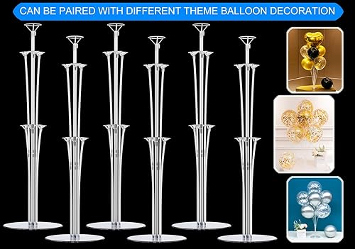 Miniatura 2 de LANGXUN Kit de soporte de globos de mesa de 28 pulgadas de altura para decoración de fiesta de cumpleaños, boda, kit de arco de globos para fiesta