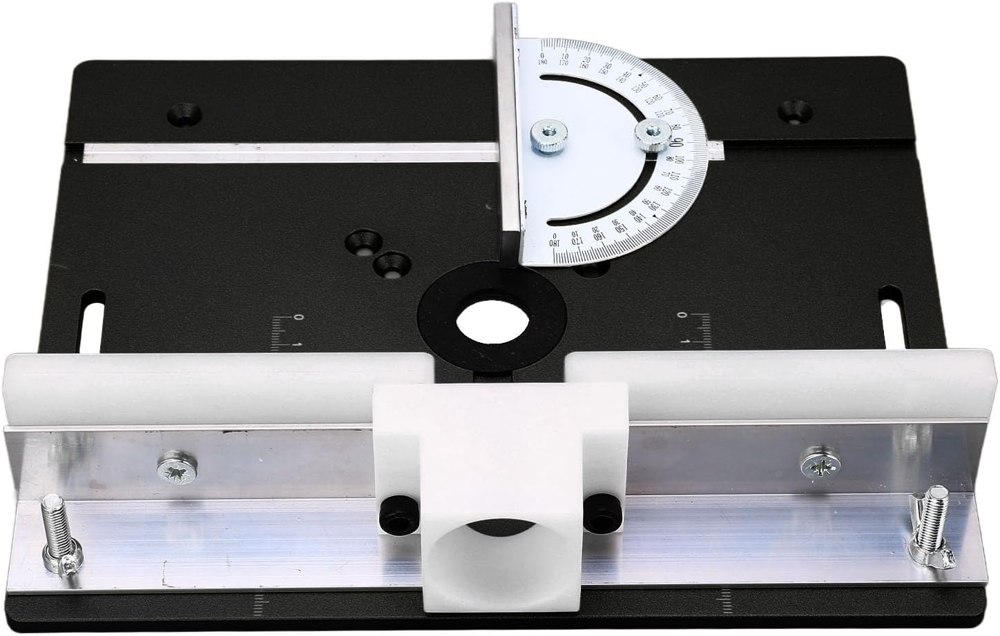 Aluminum Router Table Insert Base Plate for Woodworking, Metal Router System Installation Kit Black