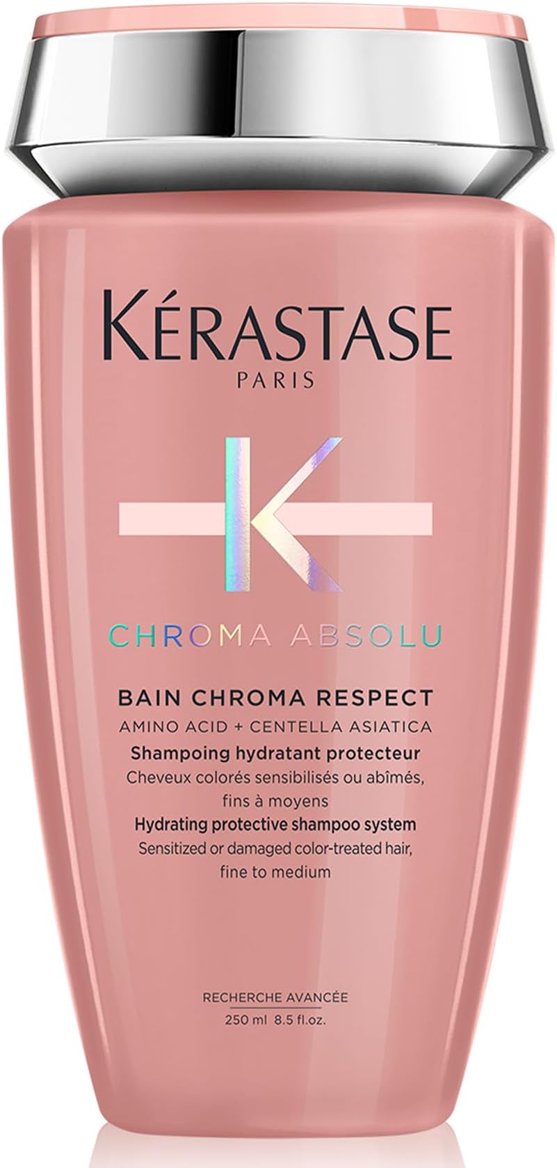 Chroma Absolu Chroma Respect Shampoo For Sensitized or Damaged Color-Treated Hair, Protects and Hydrates Fine To Medium Hair with Glycerin and Hyaluronic Acid