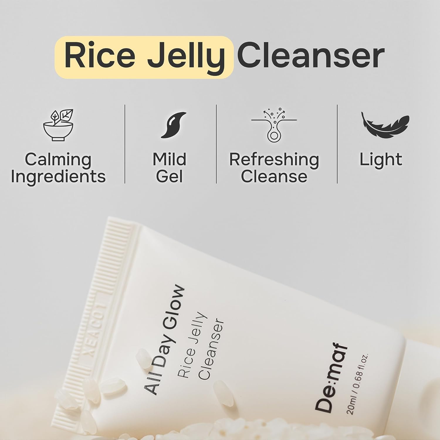 De:maf Welcome Cleansing Gift Kit, Gentle Travel Size Cleanser Trio for Sensitive Skin & Barrier Care