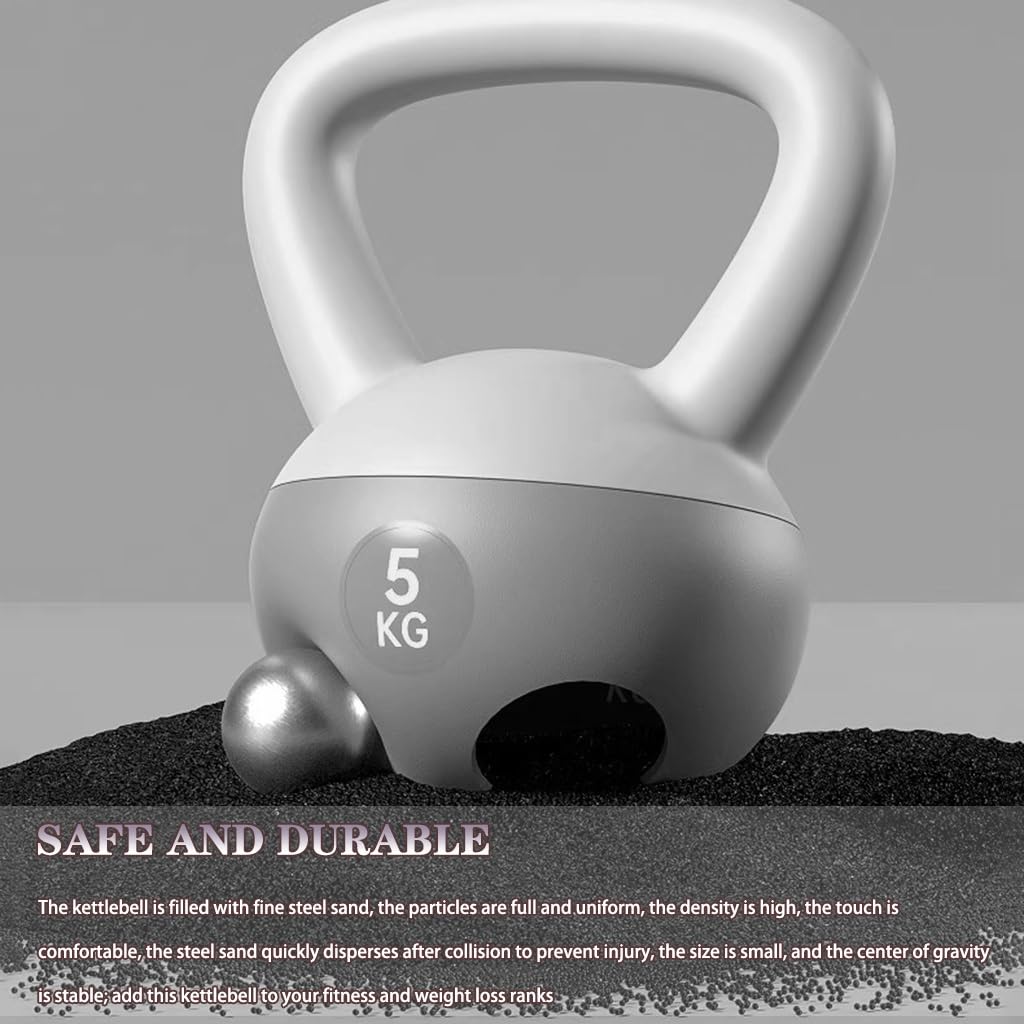 Kettlebell Sporttraining Für Anfänger Kugelhantel, Fitnessstudio-Körperformung Und Gewichtsverlust Weich Kugelgewicht, Trainingsgeräte Für Männer Und Frauen(Pink-8kg)