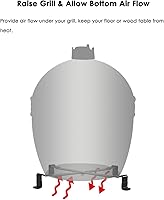 Vista 4 de Soporte para parrilla para accesorios de barbacoa XL Big Green Egg - Apto para huevos extragrandes