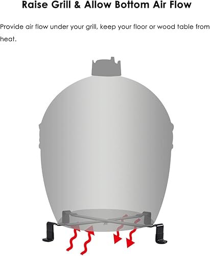 Miniatura 10 de Mydracas Soporte de parrilla para nido grande de huevo verde, accesorios de huevo verde grande, parrilla Kamado Big Green Egg Mesa Nest grande Mesa