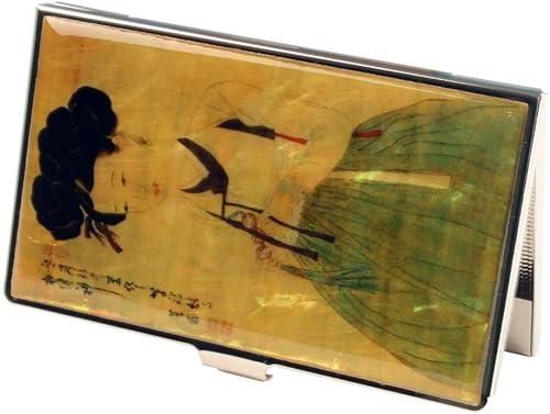 Miniatura 90 de Tarjetero negro de nácar para tarjetas de visita con bolsillo con bloqueo RFID, tarjeta de identificación de crédito, tarjetero de metal de acero