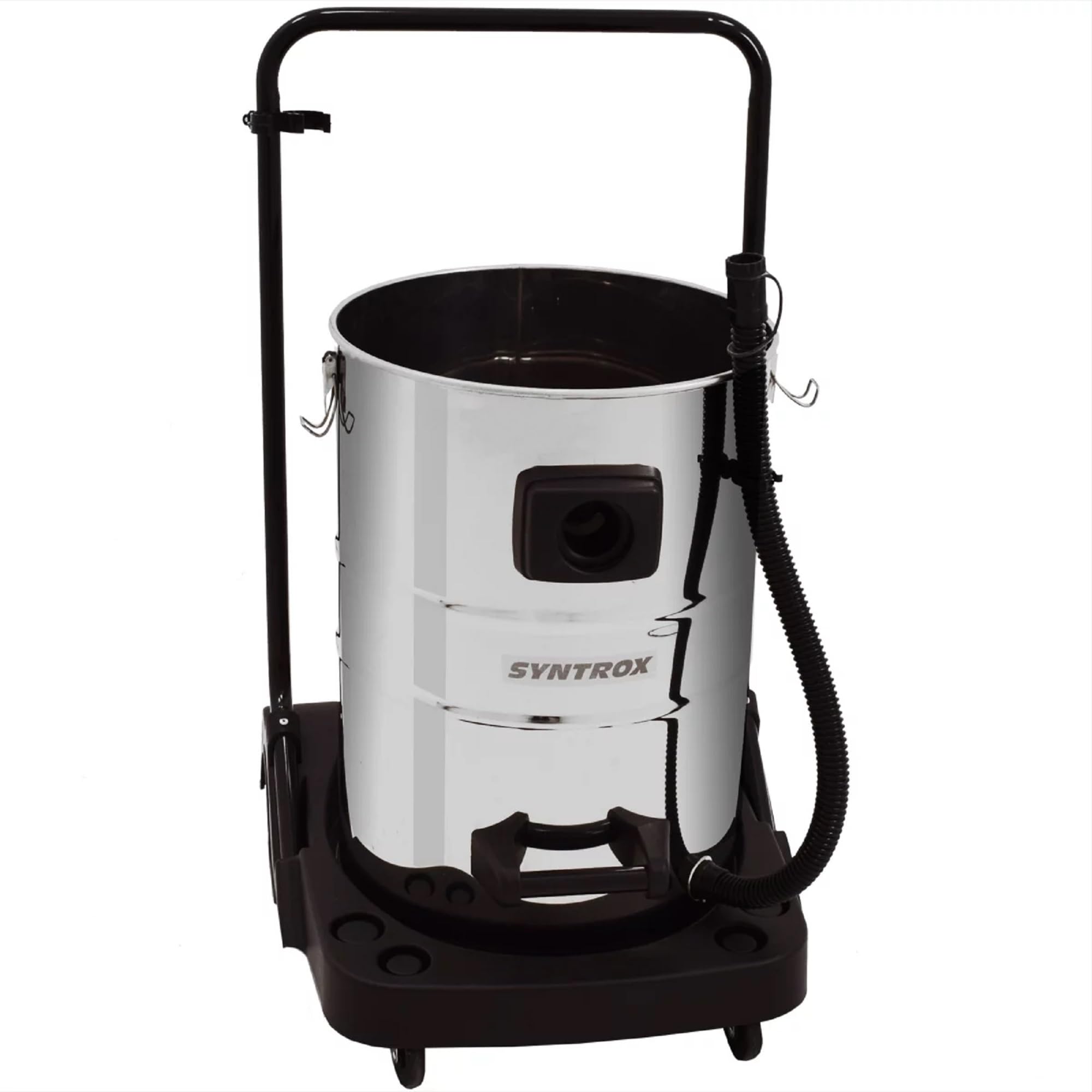 Syntrox Germany Industriesauger Samaka XL Edelstahl, 3 Saugturbinen, Großraumsauger, Leistungsstark, Industrielle Reinigungsmaschine, Edelstahl, einfache Reinigung (80 Liter)