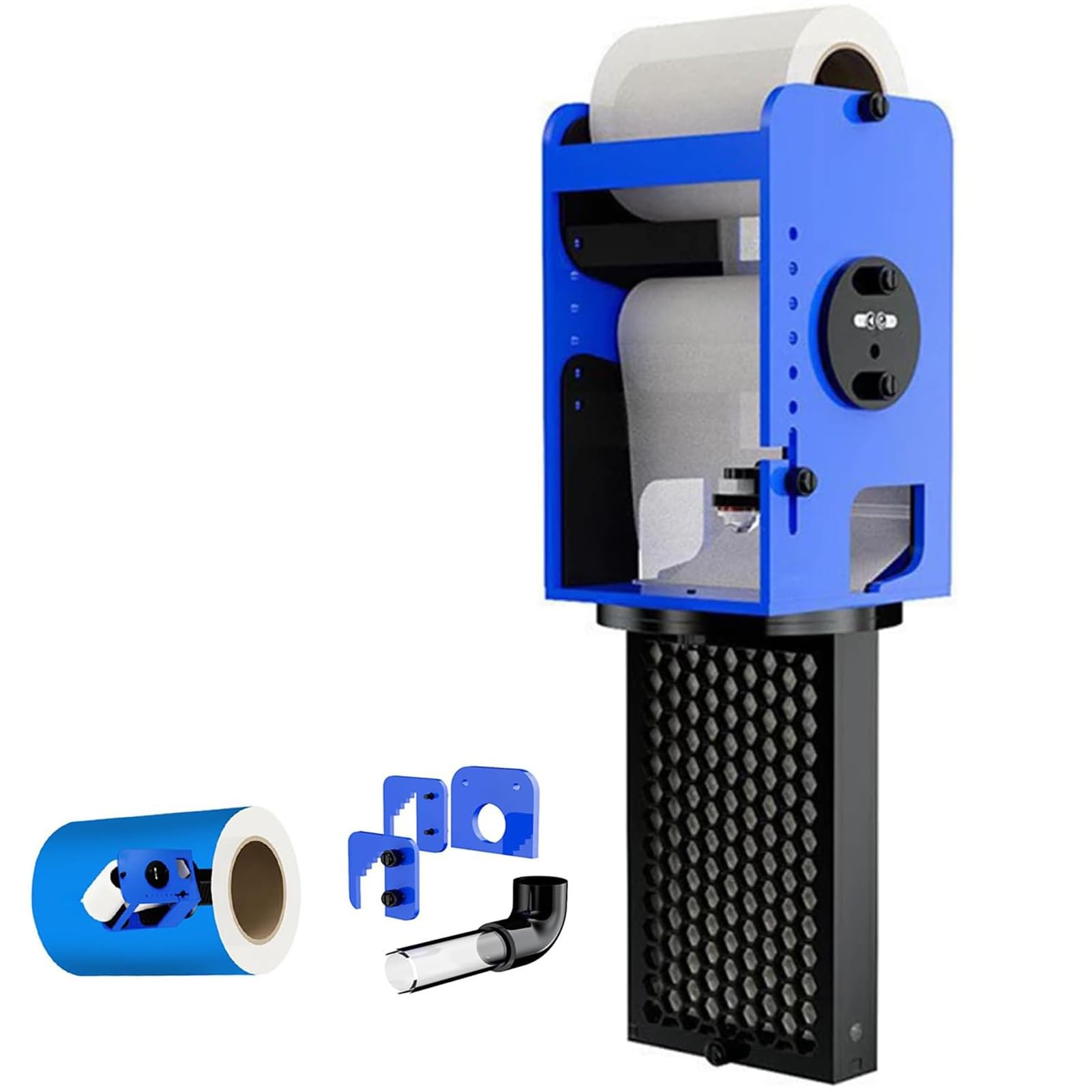 Sistema di filtraggio automatico a rullo per acquario, facile sostituzione del filtro.