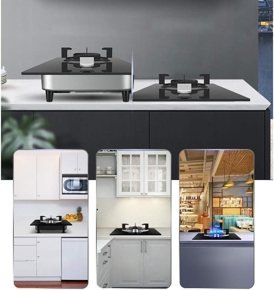Burners Gas Hob Built-in Gas Hob,Portable Gas Stove，Table-Top Cooking，4.8KW Home Kitchen Built-in Gas Stove Single Burner [Energy Class A]