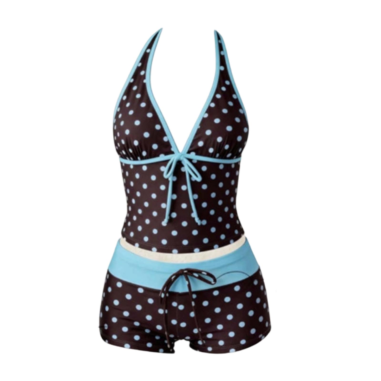 Bikini mignon avec short boxer maillot de bain couvrant pour masquer les complexes - 6