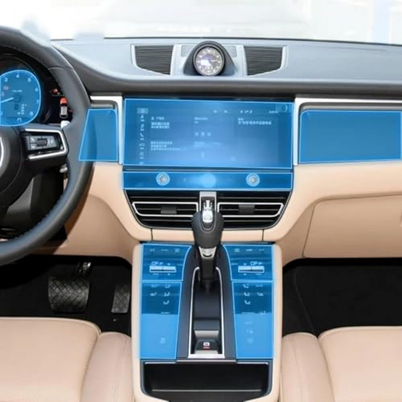 Protector transparente de consola Porsche Macan para viajes diarios 4