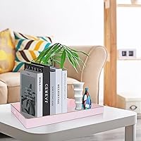 Vista 35 de Gifturbo Bandeja negra para servir, bandejas decorativas de mármol con asas, bandeja de mesa auxiliar, bandejas de plástico rectangulares otomanas