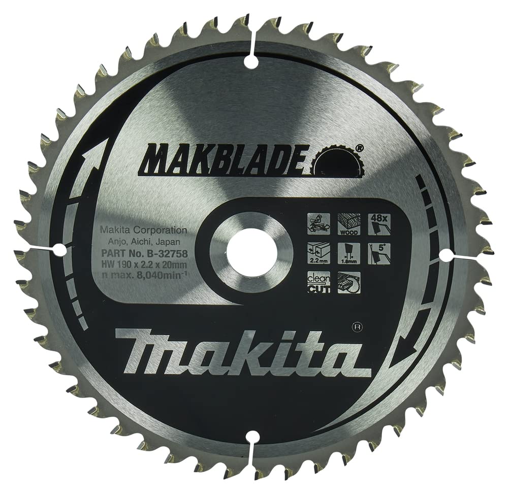 Makita Silver B-32758 Makblade 190X20x48t