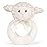 Bearington Baby Lamby, 5.5 Inch Cream Lamb Plush Stuffed Animal, Soft Baby Rattles and Plush Rings - Newborn Toys - Lamb Stuffed Animal