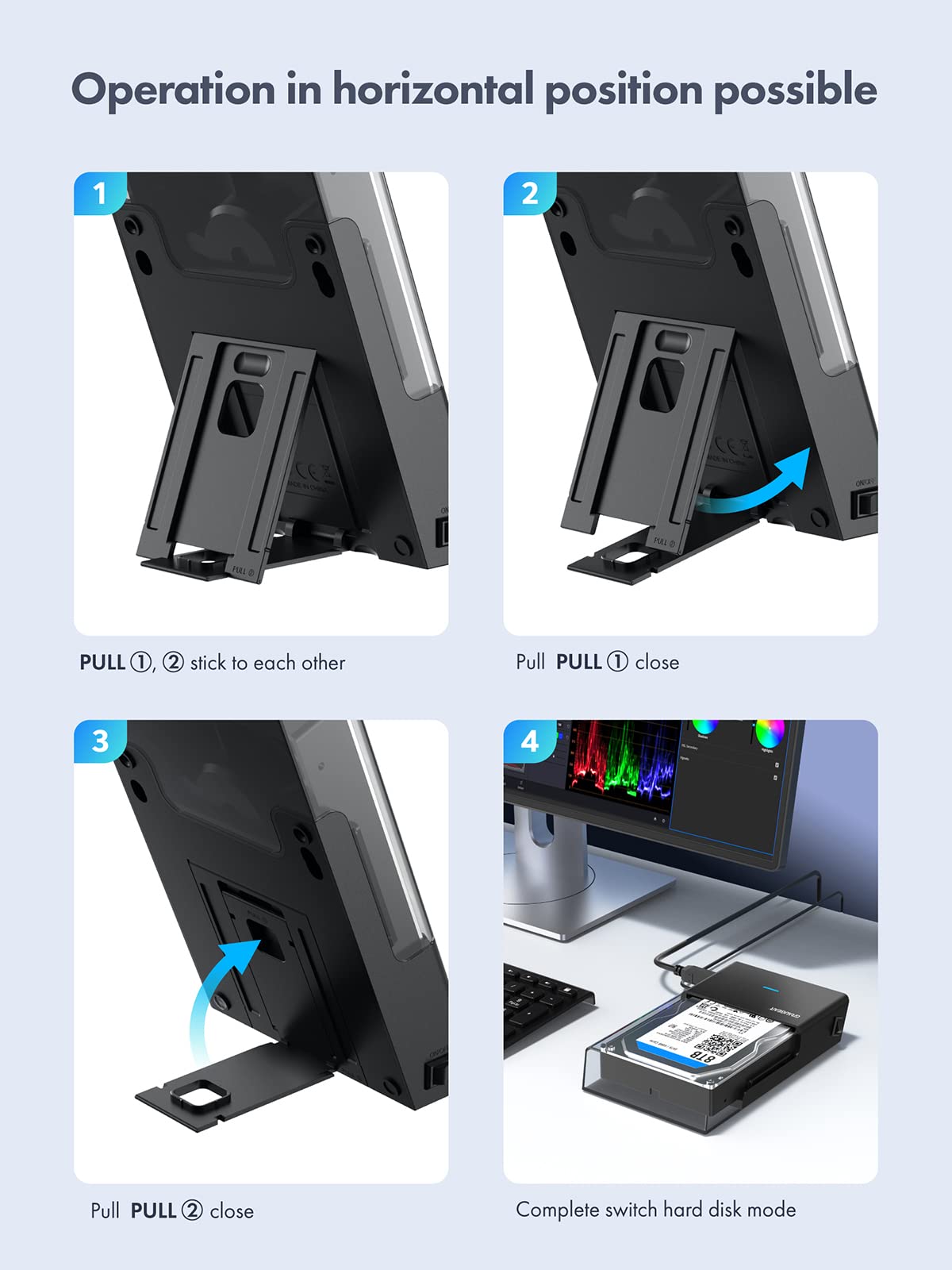 GRAUGEAR | Docking station per disco rigido SATA da 3,5 pollici, 2,5 pollici, alloggiamento per hard disk | USB 3.0 | USAP | Adattatore USB-C con | G-3502-AC