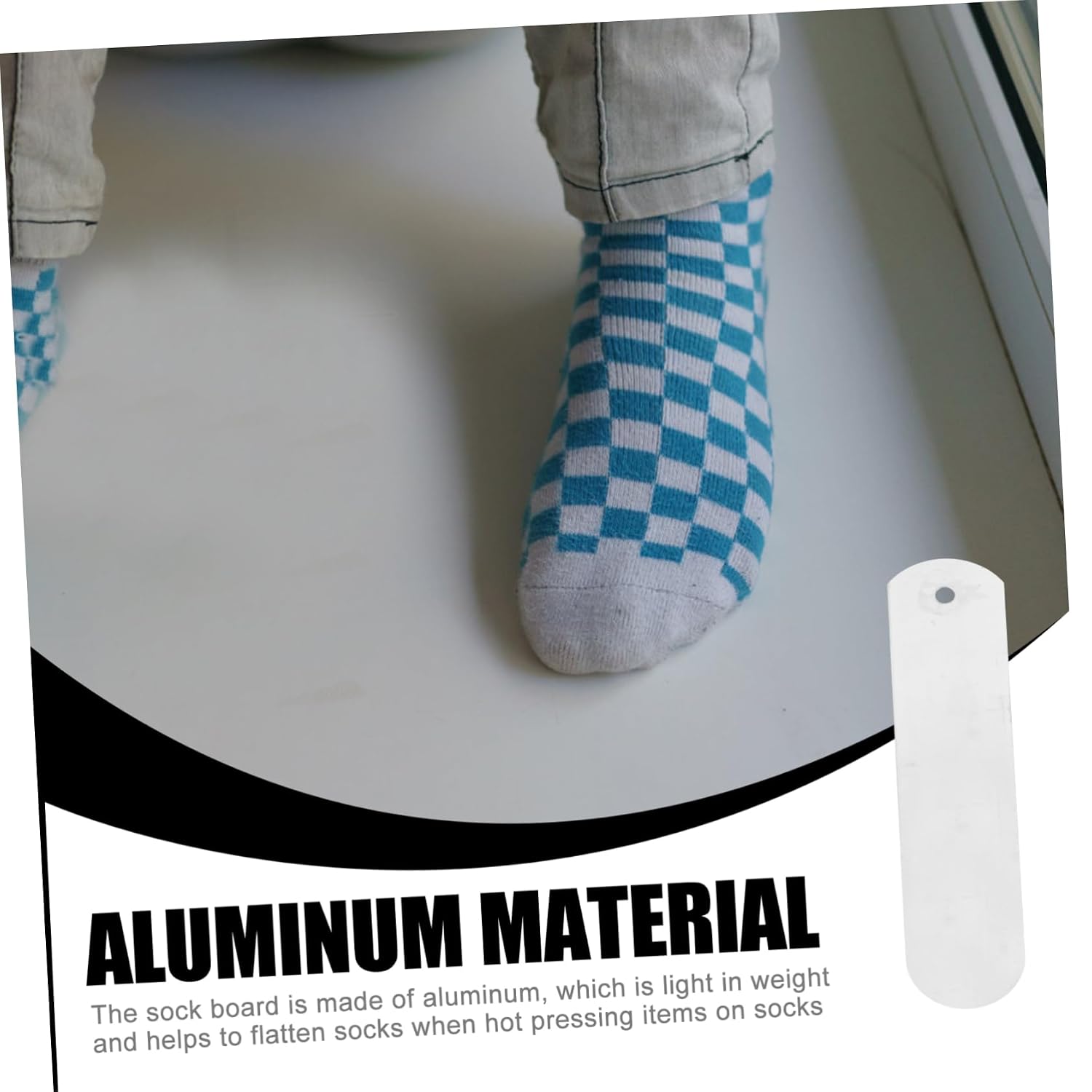 Straight Sock Sublimation Jigs Heat Press Board Aluminum Plate for Easy Sock Printing Space-Saving Design and Practical