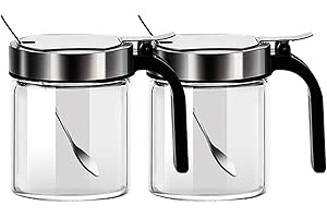 Clear Glass Seasoning Bottles with Spoons: 10oz Spice Jars for Versatile Kitchen Storage