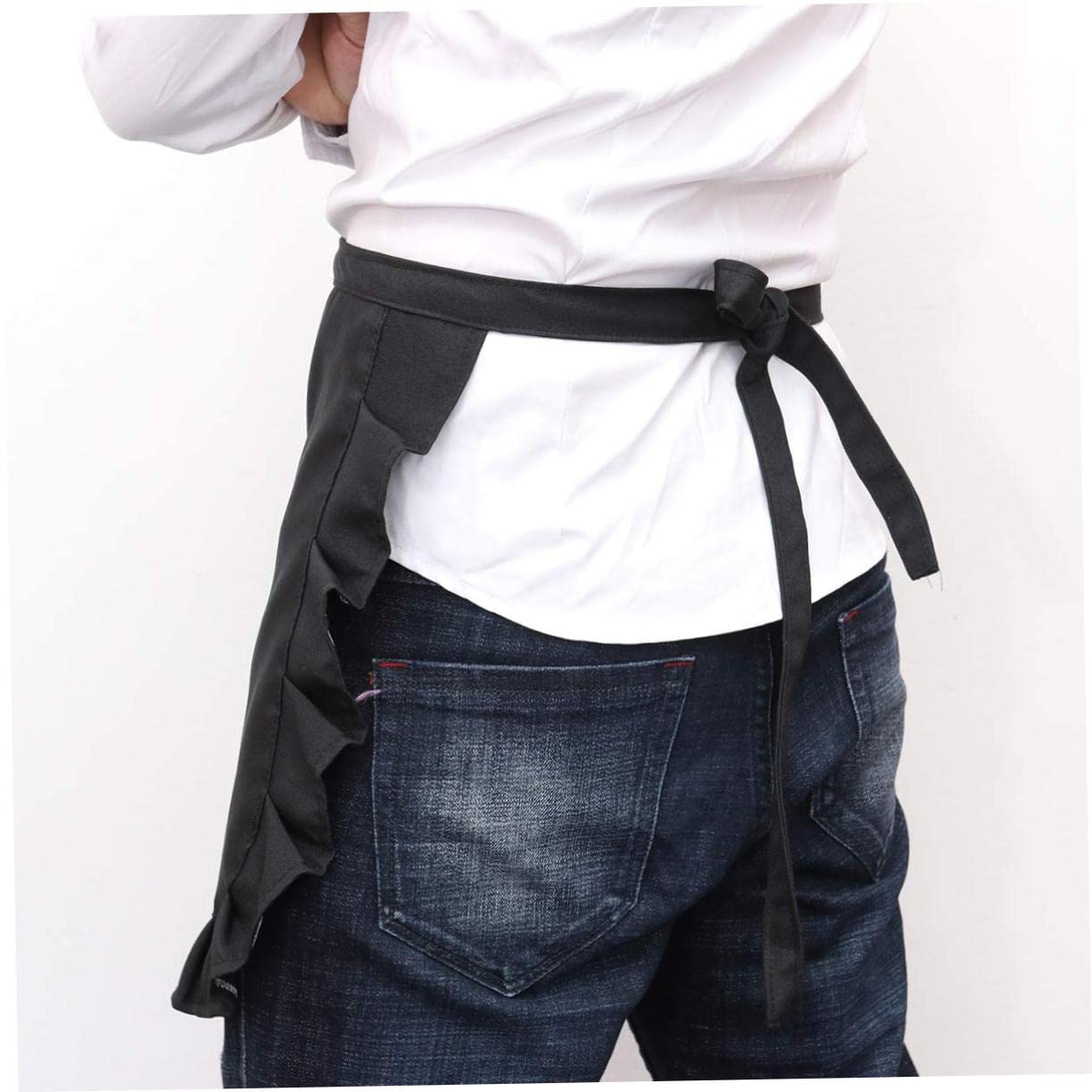 Amosfun 6st Dienstmädchen Kostüm Schürzen Für Frauen Retro-taillenschürze Kellnerschürzen Kellnerschürze Aus Baumwolle Schwarze Schürze Für Frauen Halbschürze Aus Spitze Aus Baumwolle Weiß