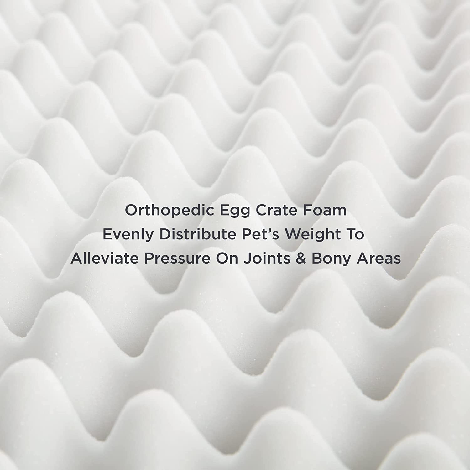 Bedsure Large Dog Crate Bed - Big Orthopedic Waterproof Dog Beds with Removable Washable Cover for Large Dogs, Egg Crate Foam Pet Bed Mat, Suitable for Dogs Up to 75 lbs