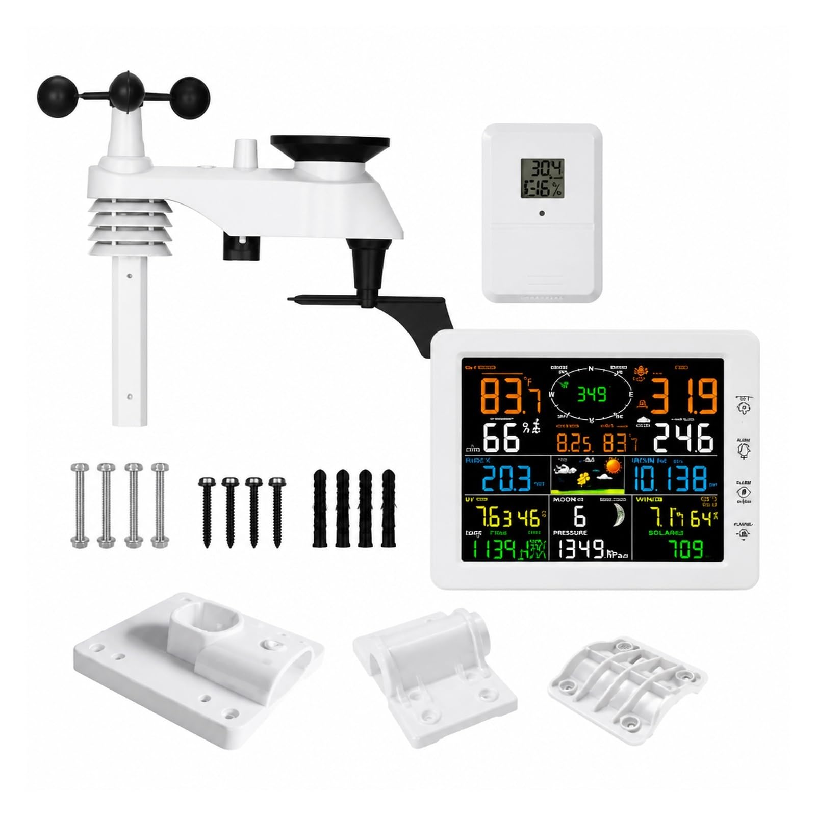 Pluviometro, Stazione Meteorologica WiFi 14 In 1 Con Sensore Esterno FT0300