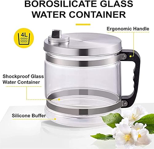 Miniatura 5 de XYEJL Destilador de agua 4L, máquina de destilación de agua pura, destilador de agua de encimera, filtro purificador de destilador de alcohol de