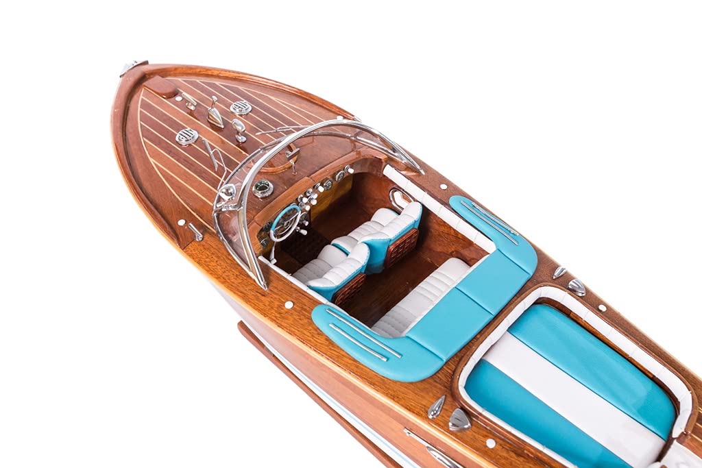 Seacraft Gallery Riva Aquarama klassisches Modellboot aus Holz, 52,8 cm – montiertes Holzspielzeug Boots-Dekor – Holzdekor Modell Boote und Schiffe – Modellschiffe – Holzmodellschiff Dekoration