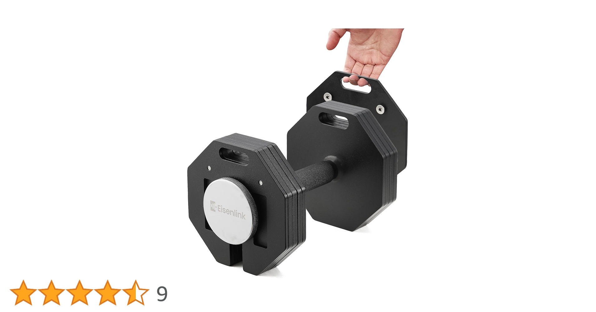Amazon | Eisenlink 可変式ダンベル 4KG～20KG 2KG刻み 9段階調整 八