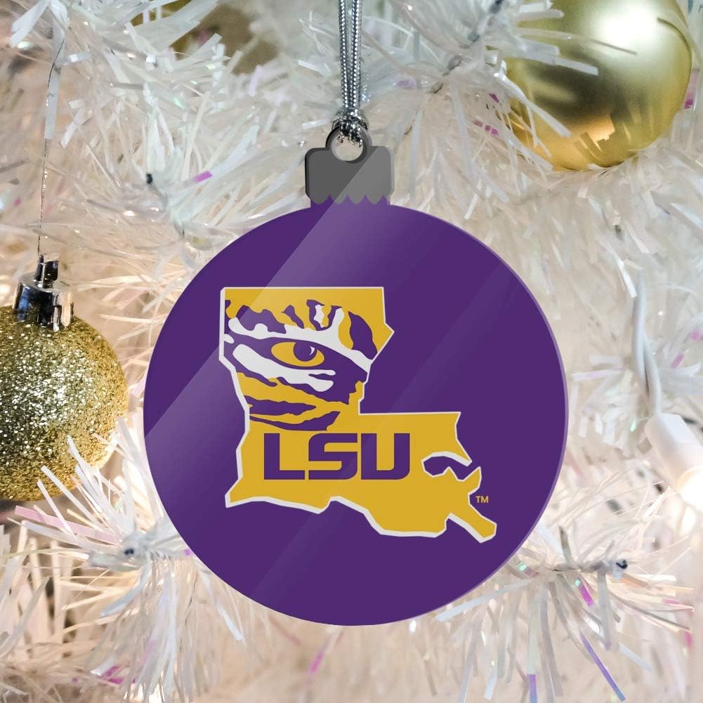 GRAPHICS & MORE LSU Tiger State Mark Acrylic Christmas Tree Holiday Ornament - Image 6