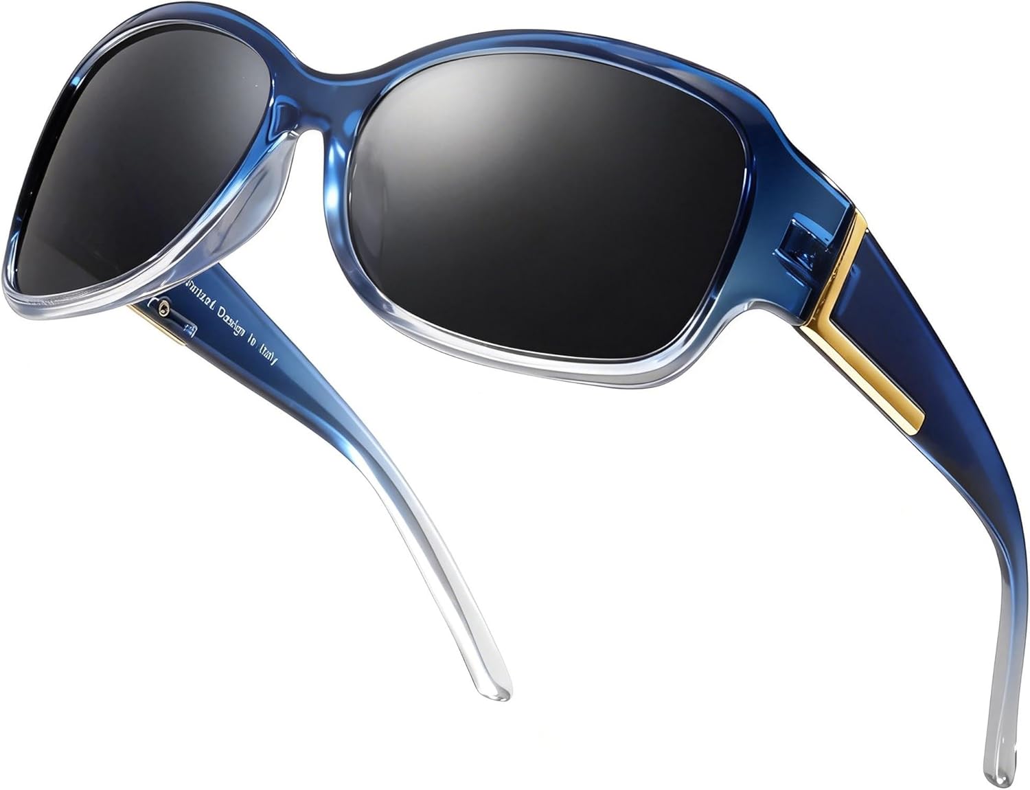 LVIOE Polarized Sunglasses for Women Fashionable Wrap Around Sunglasses with UV400 Protection LS6202