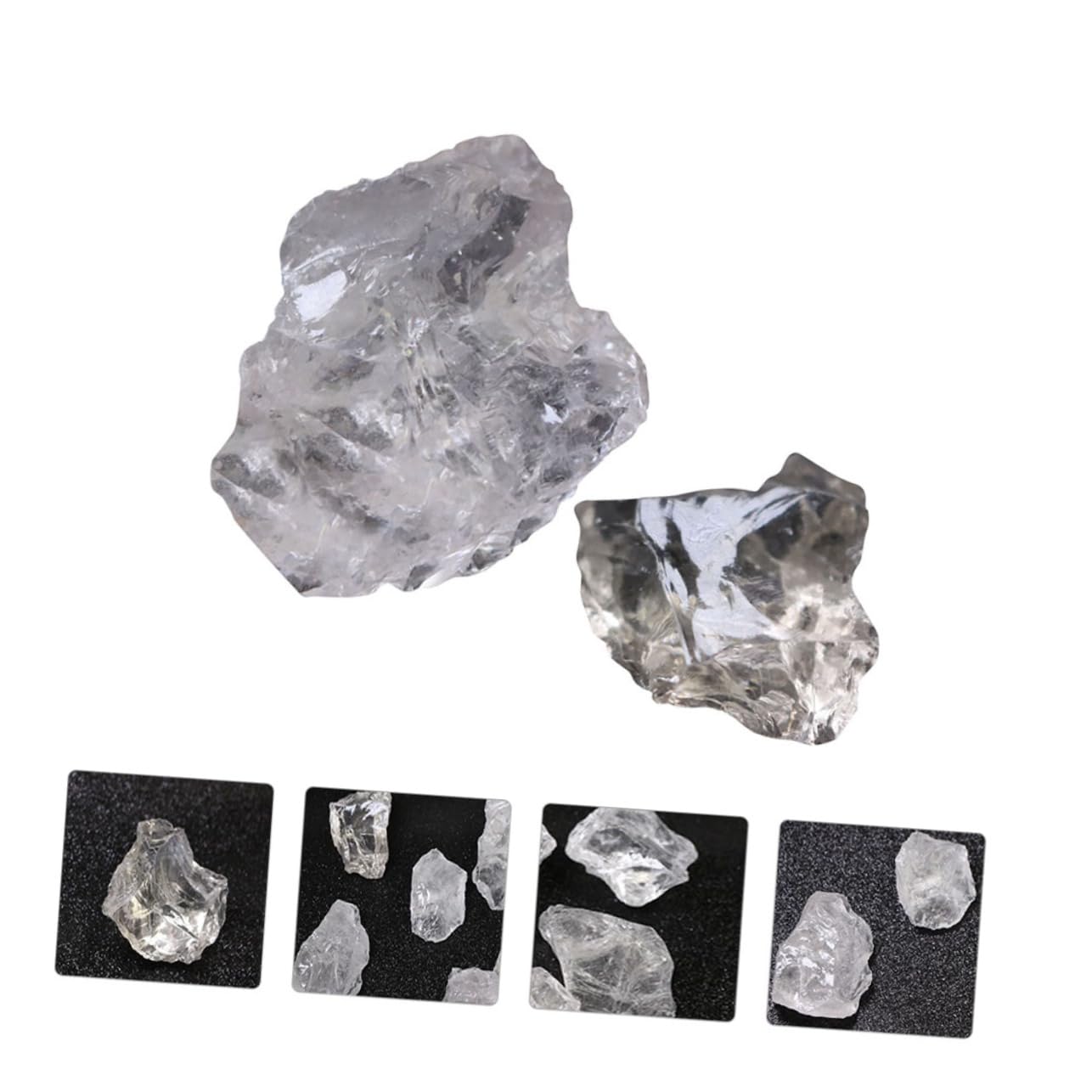 SOLUSTRE Quartz Mineral Specimen Natural Ornaments Energy Ornaments to Decorate Natural Ores Gemstones Crystals Ores Decorations Teaching Ores Samples Natural Aquamarine Rough Transparent