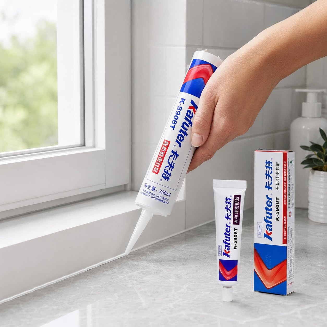 VIDOO Kafuter K-5906T Żel do Powłok Ochronnych Odporny na UV, Polimer Uszczelniający Zaciski o Niskim Skurczu dla Warsztatów Montażowych - 300ml