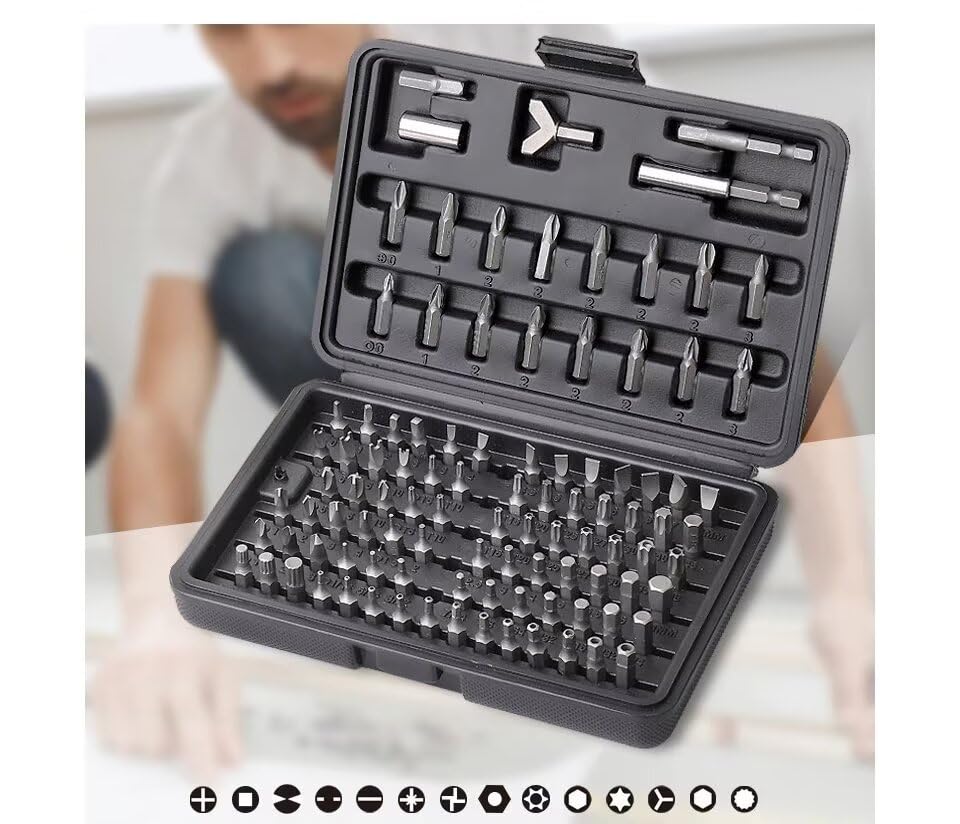 Set de 100 Piezas Destornilladores y Llaves Hexagonales miniatura 2