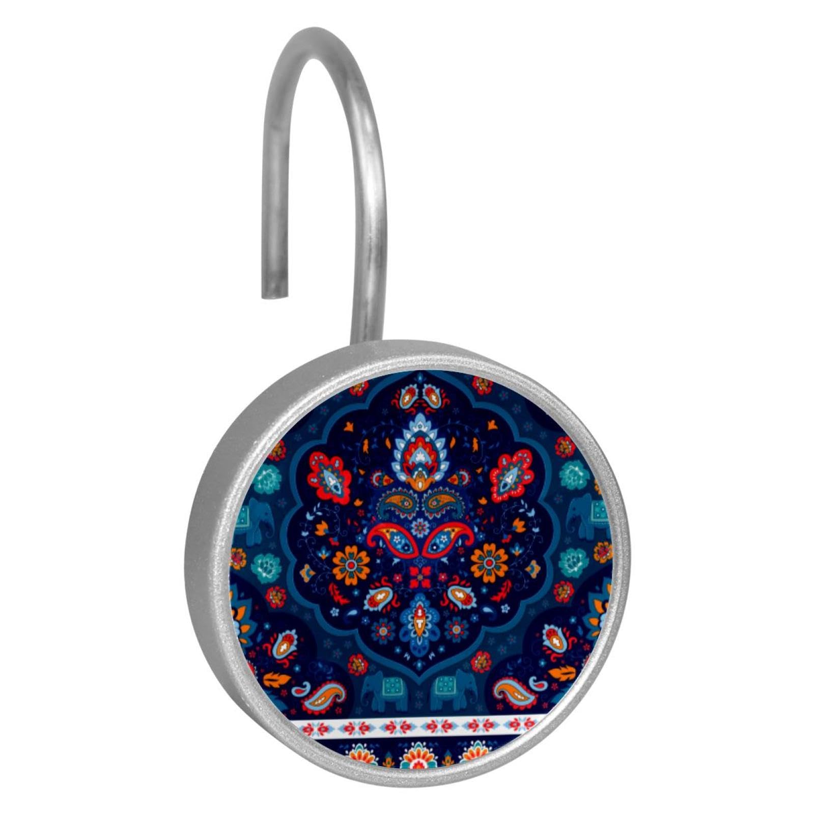 Anneaux de douche mandala pour une ambiance spa relaxante dans votre salle de bain