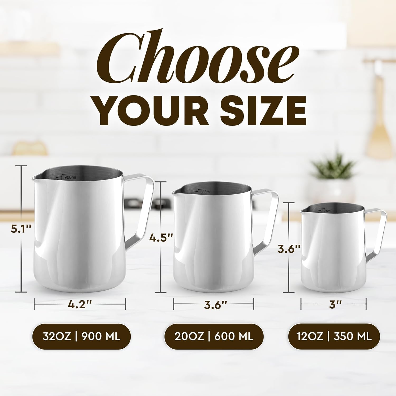 Amazon.com: Zulay Milk Frothing Pitcher with Latte Art Pen – 12oz