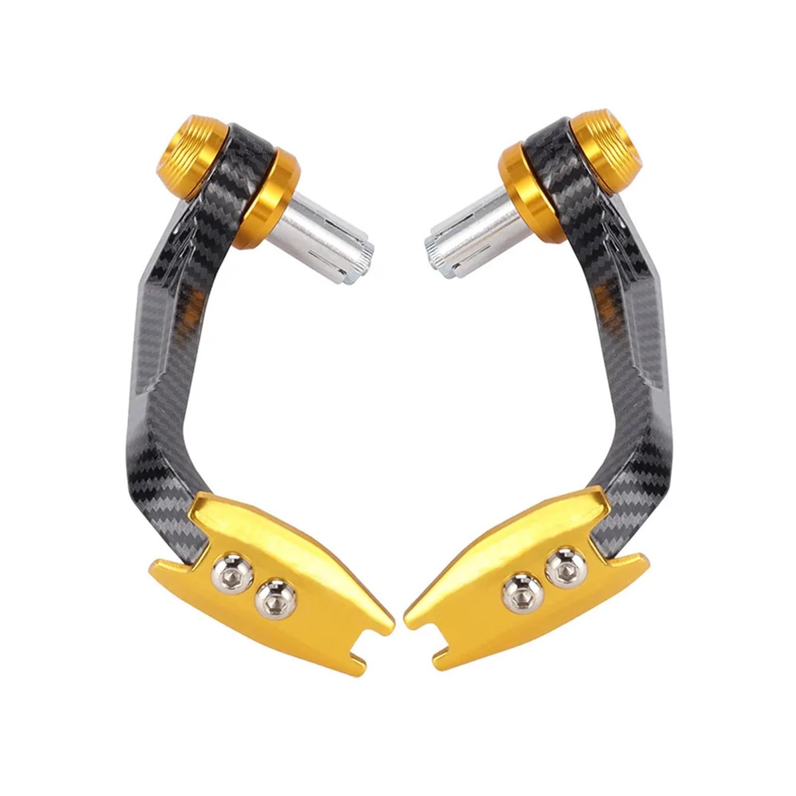 KPLOUNB Motorcycle Brake Protector Motorcycle Handlebar Brake Clutch Lever Hand Guard Protector Gear Modification Accessories Handguard Shield Motorcycle Handguards(B-Carbon-Gold)