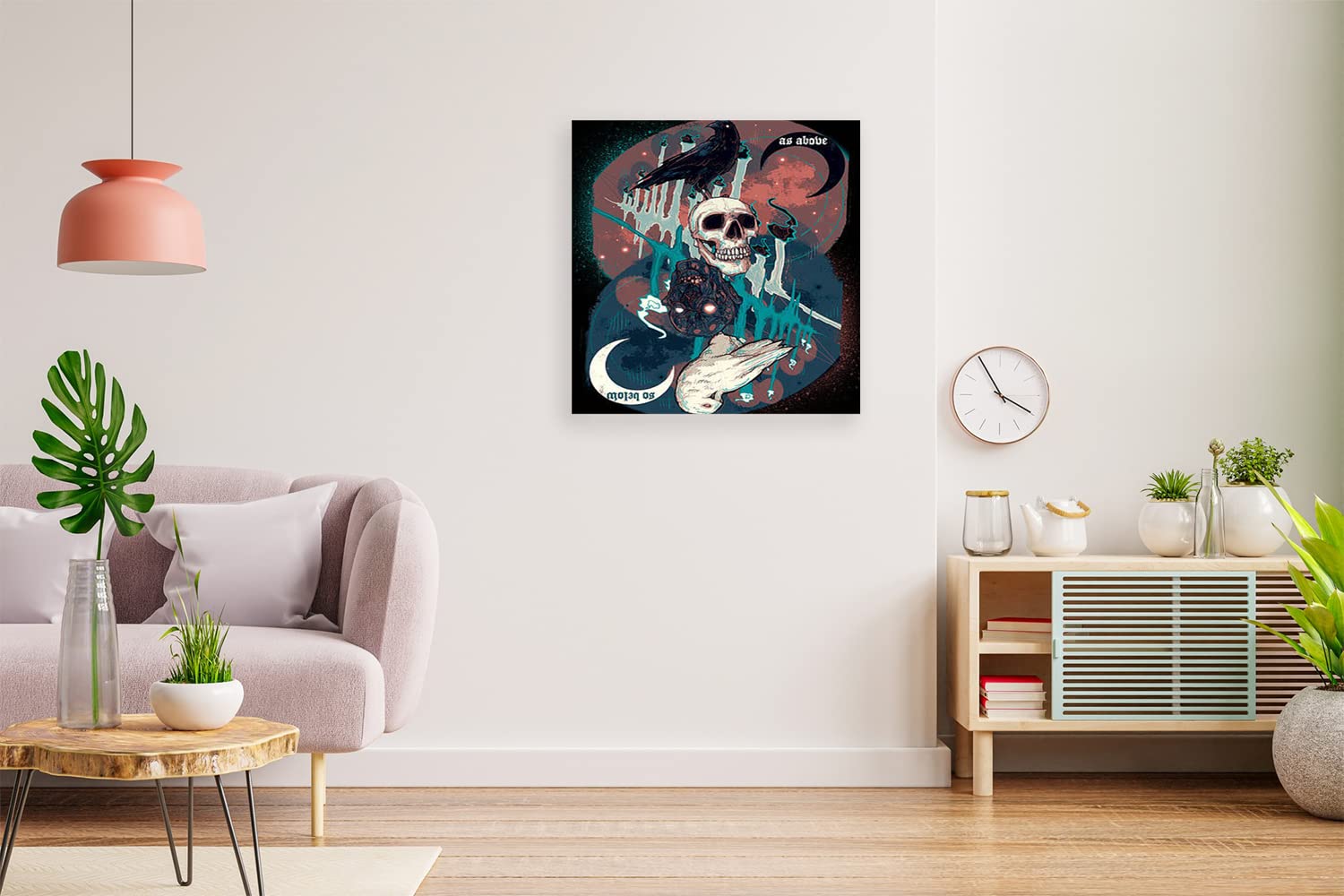 VERRE ART Printed Framed Canvas Painting for Home Decor Office Wall Studio Wall Living Room Decoration (14x14inch Wrapped) - As Above So Below 5