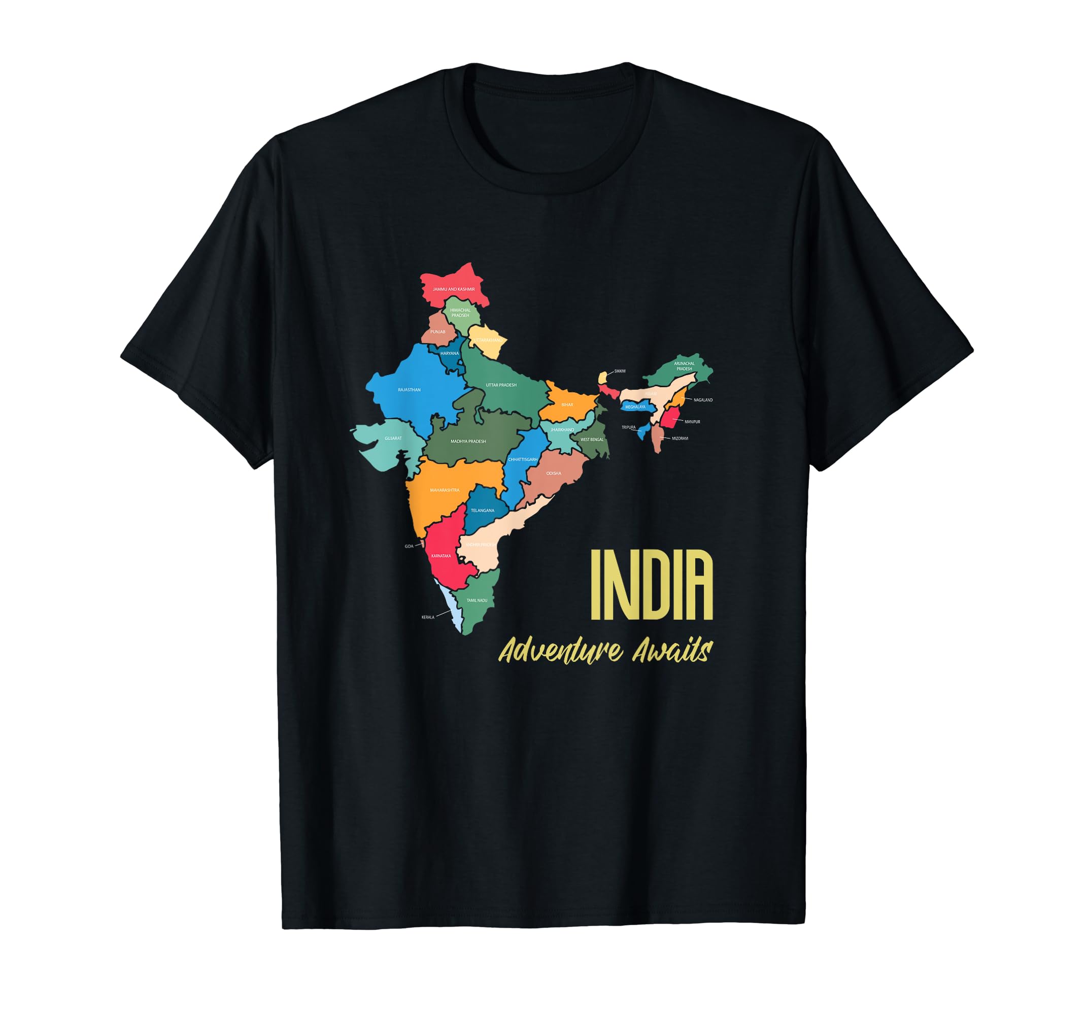Amazon.com: India t-shirt - Map of India shirt - Adventure Awaits tee T- Shirt : Clothing, Shoes \u0026 Jewelry