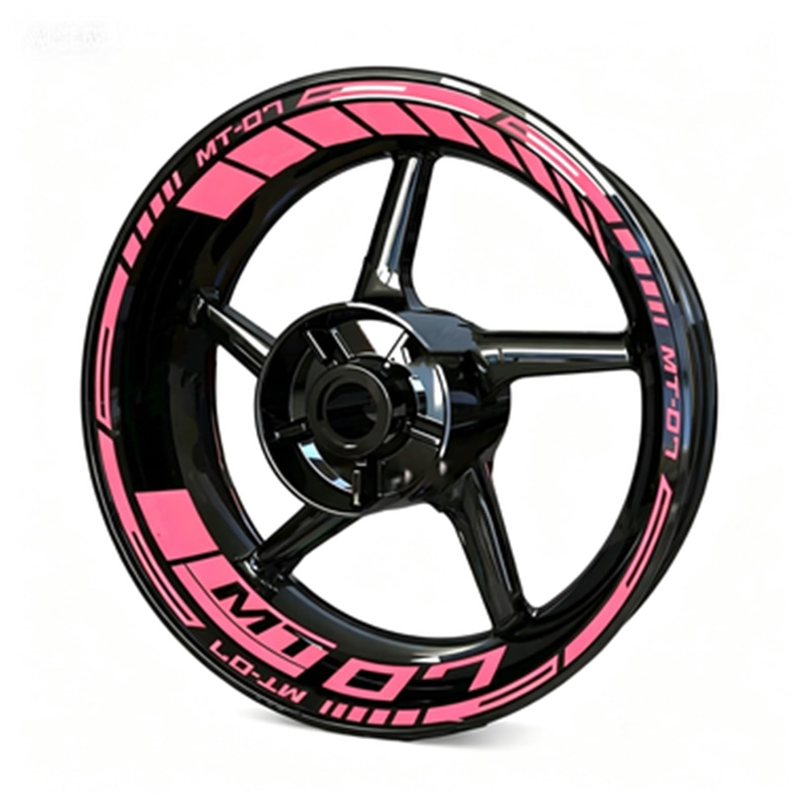 Motorcycle Wheel Stickers Night Reflective Decorative Rim for Yamaha MT-07 MT07 2025 2024 2023 2022 2021 2020 2019(Color18)