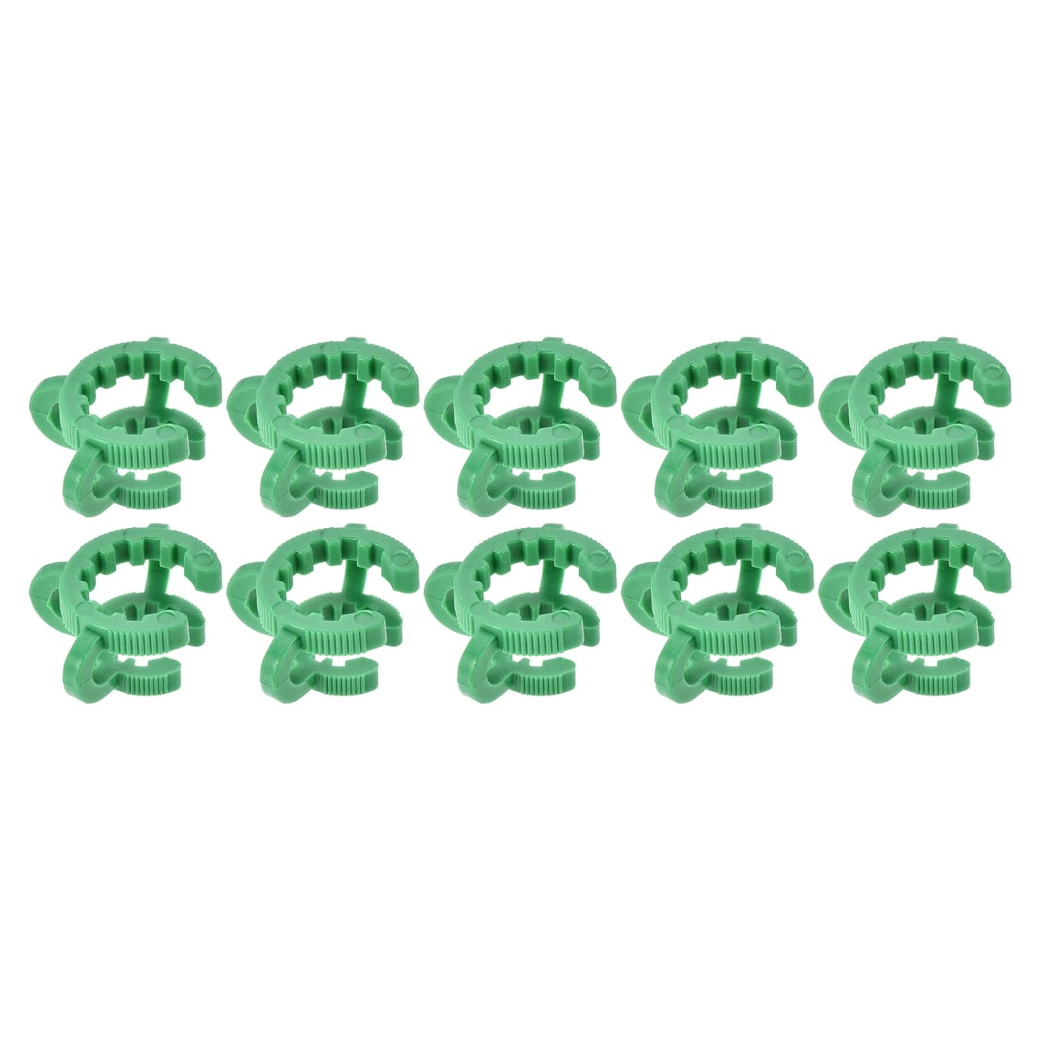 YOKIVE 10 Pcs Joint Clip, Lab Plastic Clips | Fixing Glass Instruments, Great for 12/18mm and 12/30mm Glass Taper Joint Laboratory Connector (Green)