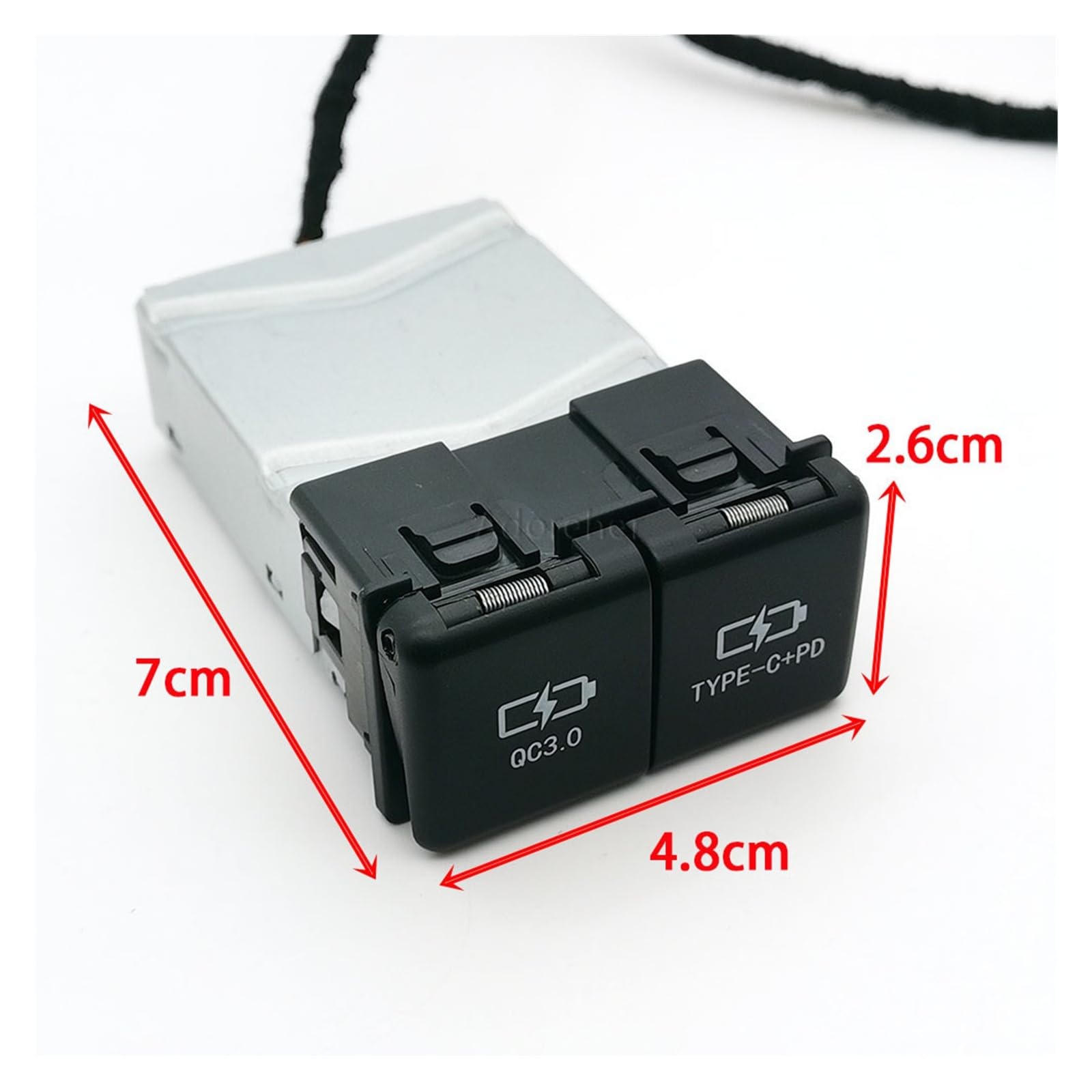 Fit For T-o-y-o-t-a Camry Avalon Highlander Levin RAV4 Connecting Line Accessories Dual USB TypeC PD Changer Phone Charing Adapt Cable