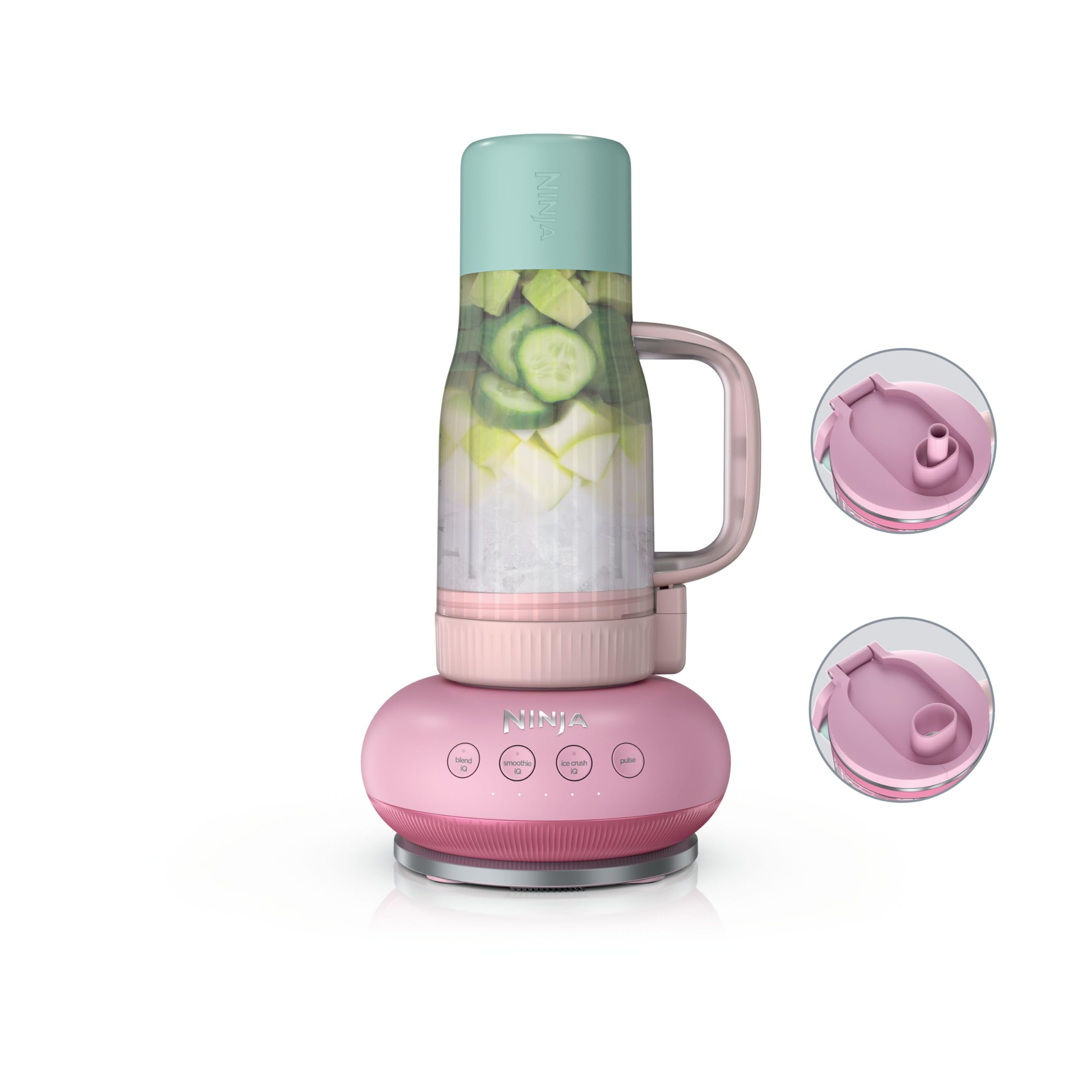 Ninja BlendBoss Blender with Portable Tumbler, Personal Blender with Removeable Travel Tumbler, 3 Auto Preset Modes, Pink, DB351UKPK1BRN