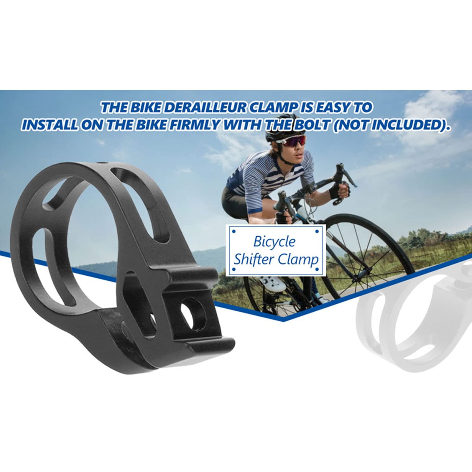 Bike Seat Post Clamp Fits 22.2mm Seat Post Tube, Aluminum Tube Clamp Quick Release Adjustable Bicycle Shifter Clamps for 22.2mm Bike Tubes