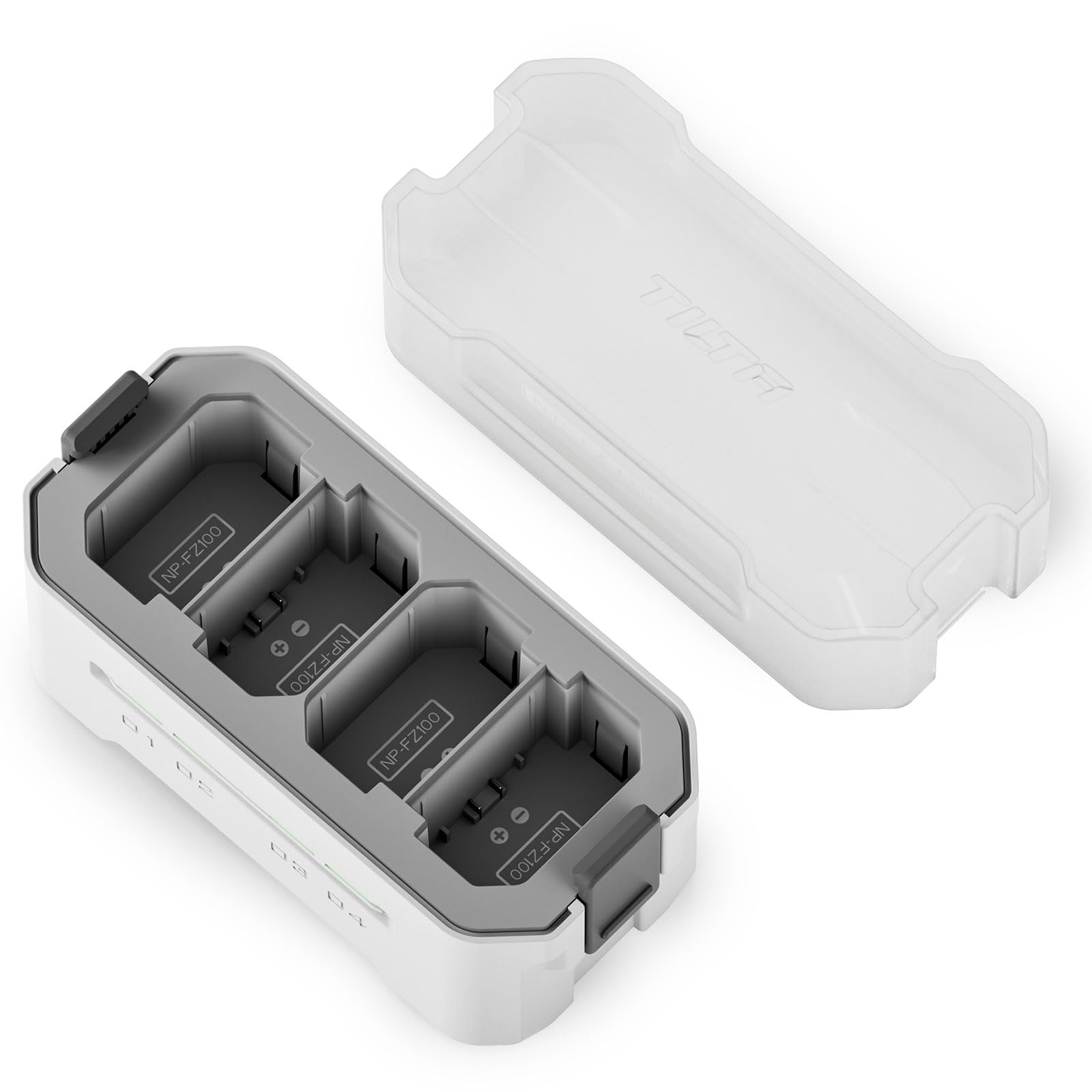 TILTA NP-FZ100 Ensemble de remplacement de batterie et de chargeur, avec 2 batteries de 2400 mAh et chargeur rapide USB-C PD 45 W à quatre canaux, compatible avec Sony ZV-E1, A6600, A1 II, A9, A7RIII