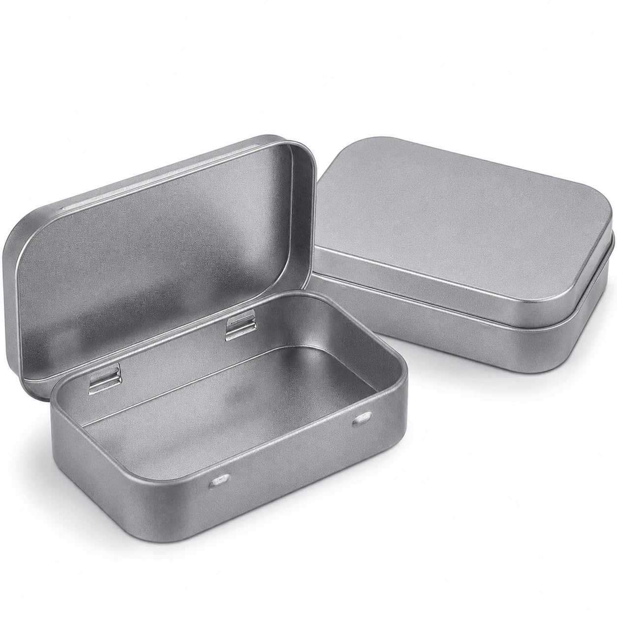Metal Storage Tin Box with Hinged Lid (PACK OF 2) | Multipurpose Tin Box for Small Items, Crafts and Accessories-image-30