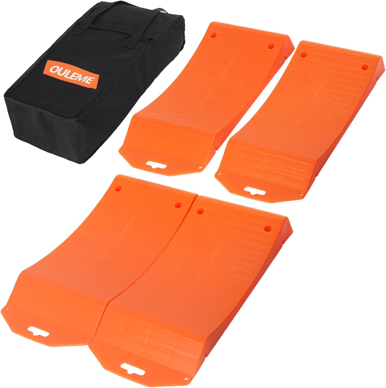 OULEME Tire Saver Ramps, 4 Pack with AntiSlip Pads and
