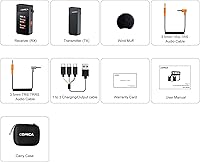 Vista 8 de COMICA Vimo C1 - Micrófono de solapa inalámbrico, mini micrófono de solapa con cancelación de ruido, modo de seguridad, micrófono inalámbrico