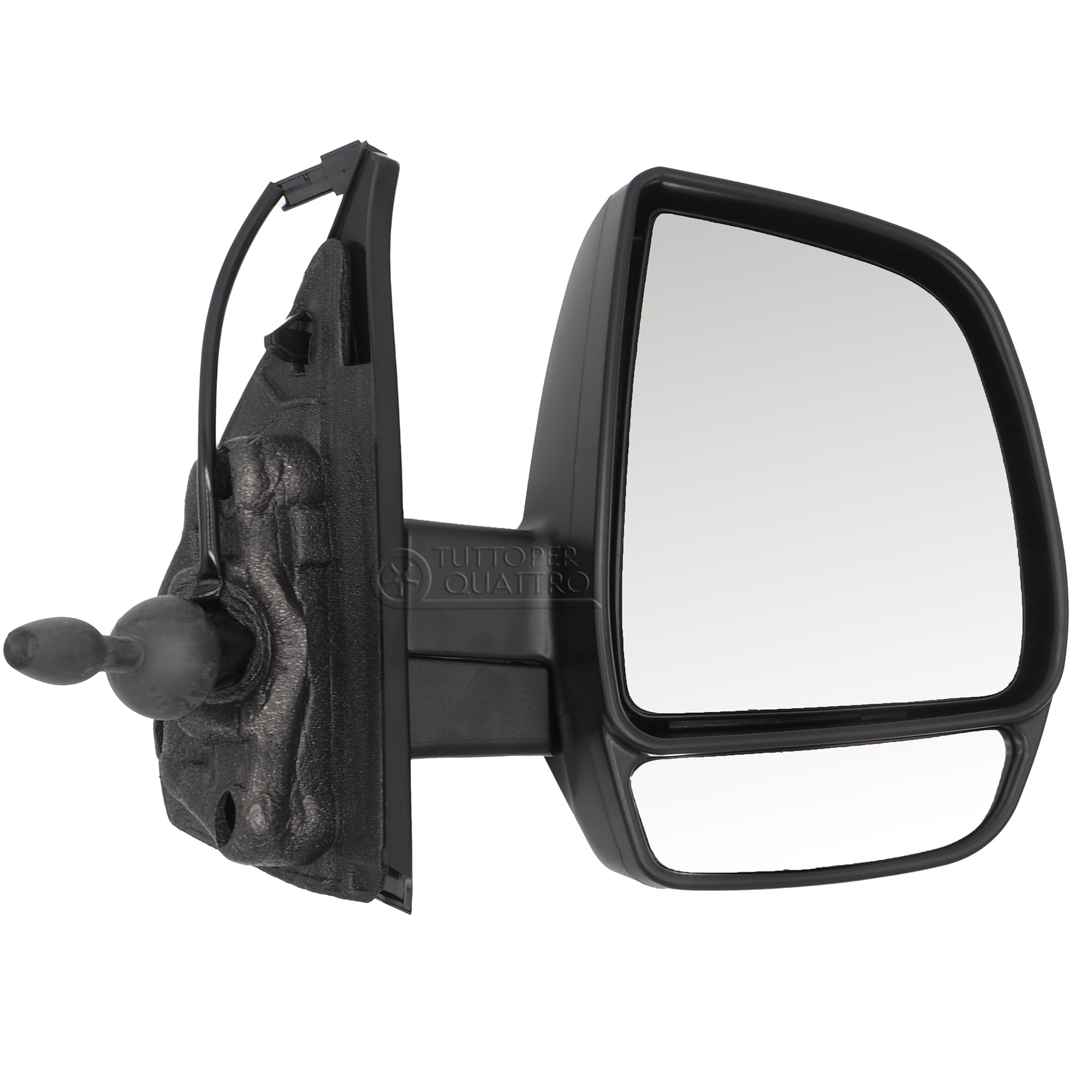 Specchietto Retrovisore per Fiat Doblo, Opel Combo, Destro, Nero, Manuale