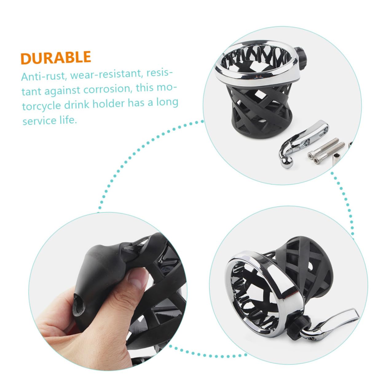 GLEAVI Porte-gobelet en Maille pour Guidon de Porte-gobelet pour Poussette Porte-gobelet Porte-gobelet pour perchoir réaménager Accessoires Perche gl1800 Aluminium