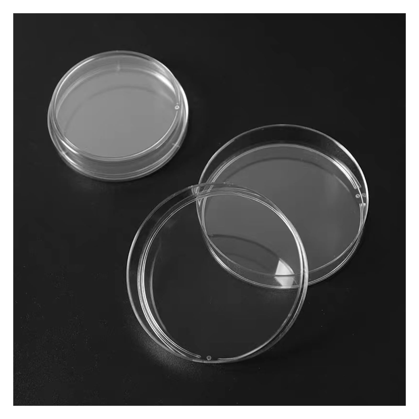 100 unids/pack laboratorio 60mm placa de Petri de plástico desechable equipo de laboratorio de cultivo biología placas de plástico transparente